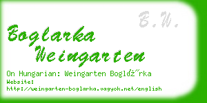 boglarka weingarten business card